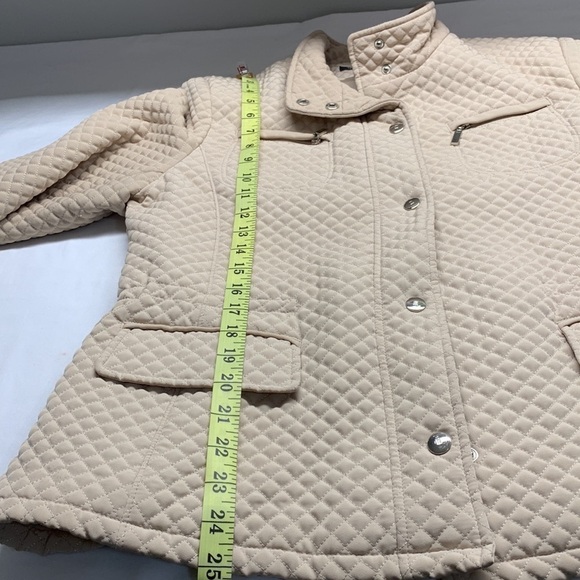 Giacca Quilted Light Weight Chore Coat Jacket Size Large Colour Beige / Ecru - Picture 6 of 12